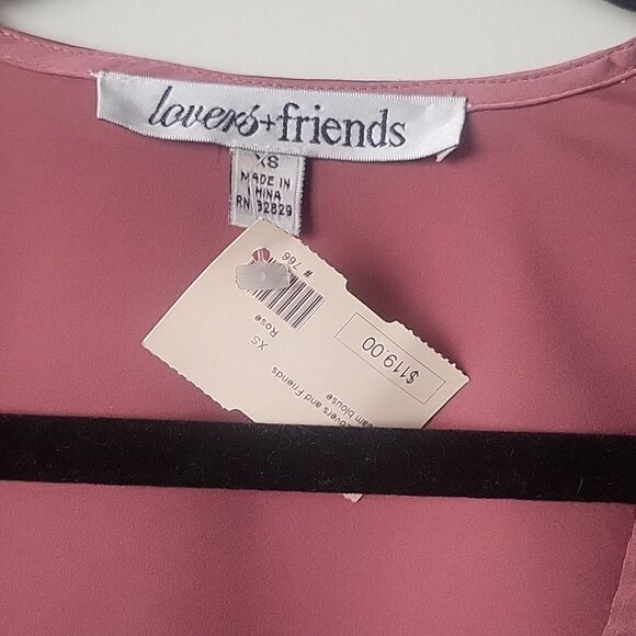 NWT Lovers Friends Daydream Blouse Mauve Pink Flowy Fairy BalletCore Blouse Top - Picture 7 of 11